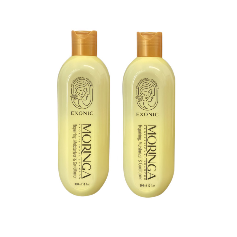 شامپو تقویت کننده مو اکسونیک مدل روغن مورینگا حجم 300 میلی لیتر مجموعه 2 عددی